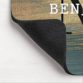 Abstracte grijze monogram Mannen Muismat (Hoek)