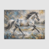 Abstracte grijze paardenschildering tissuepapier (Voorkant)