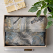 Abstracte grijze paardenschildering tissuepapier (Geschenk)