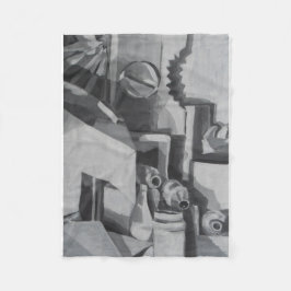 Abstracte grijze schaduwen fleece deken