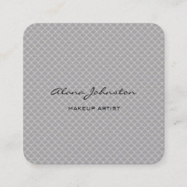 Abstracte grijze snakeskin Makeup artiest Vierkante Visitekaartje