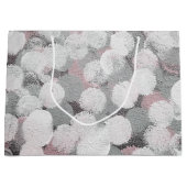 Abstracte grijze Stippen Groot Cadeauzakje (Voorkant)