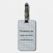 Abstracte grijze stroomachtergrond bagagelabel (Achterkant verticaal)