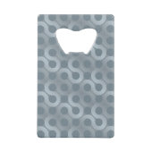 Abstracte grijze stroomachtergrond creditkaart flessenopener (Achterkant)