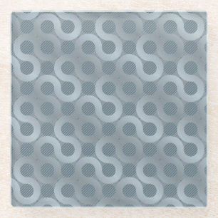 Abstracte grijze stroomachtergrond glazen onderzetter