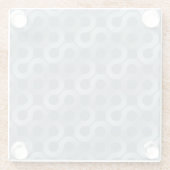 Abstracte grijze stroomachtergrond glazen onderzetter (Achterkant)