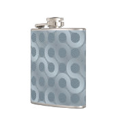 Abstracte grijze stroomachtergrond heupfles (Links)