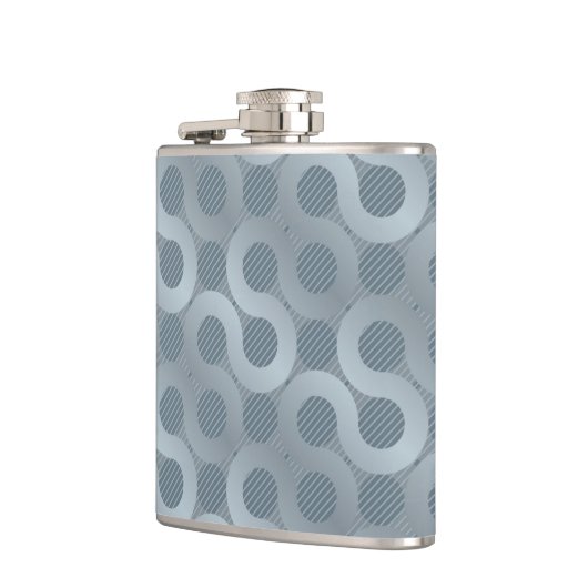 Abstracte grijze stroomachtergrond heupfles (Links)