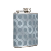 Abstracte grijze stroomachtergrond heupfles (Rechts)