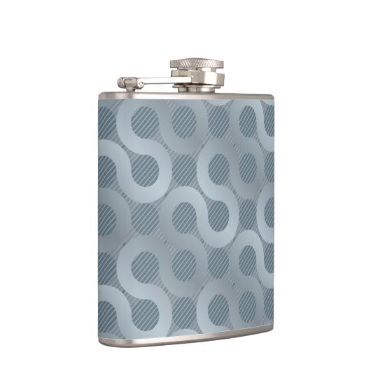 Abstracte grijze stroomachtergrond heupfles (Rechts)