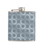 Abstracte grijze stroomachtergrond heupfles (Voorkant)