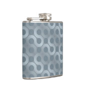 Abstracte grijze stroomachtergrond heupfles (Rechts)