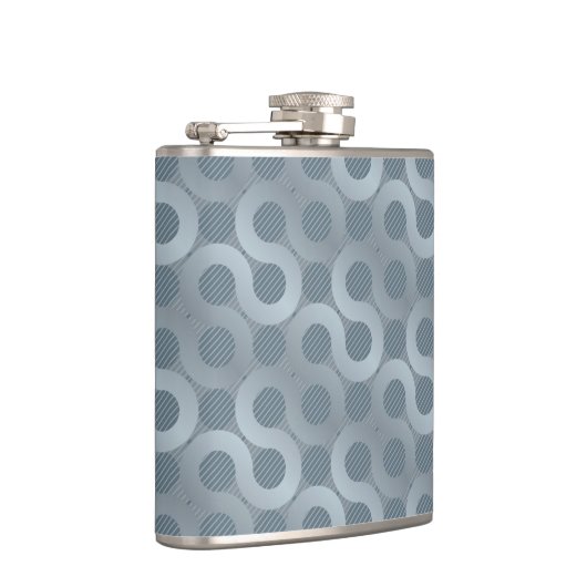 Abstracte grijze stroomachtergrond heupfles (Rechts)