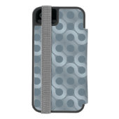 Abstracte grijze stroomachtergrond incipio iPhone portemonnee hoesje (Agenda Achterkant)