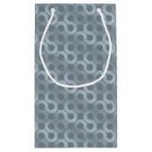 Abstracte grijze stroomachtergrond klein cadeauzakje (Achterkant)