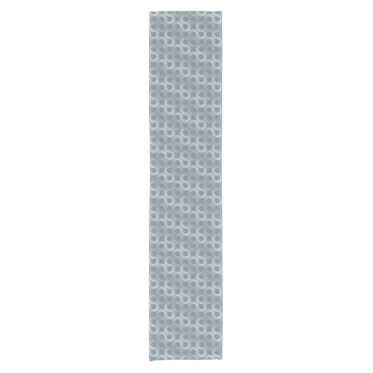 Abstracte grijze stroomachtergrond korte tafelloper (Voorkant)