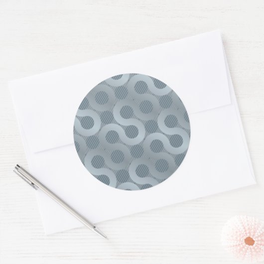 Abstracte grijze stroomachtergrond ronde sticker (Envelop)