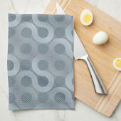 Abstracte grijze stroomachtergrond theedoek (Quarter Fold)