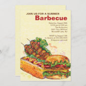 Abstracte grilling Summer Barbecue Party Kaart (Voorkant / Achterkant)
