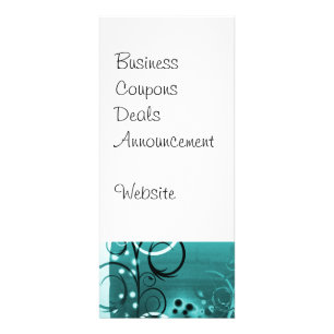 Abstracte grilzwijn Aqua Blue Girly Gifts Reclamekaart