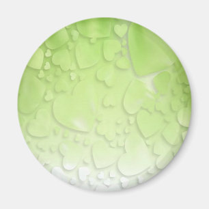 Abstracte groen en wit magneet