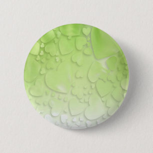 Abstracte groen en wit ronde button 5,7 cm