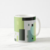 Abstracte Groen Vier Koffiemok (Voorkant rechts)