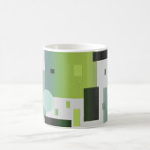 Abstracte Groen Vier Koffiemok (Center)