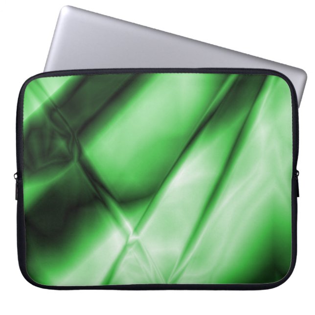 Abstracte groene 15-inch laptophoes laptop sleeve (Voorkant)