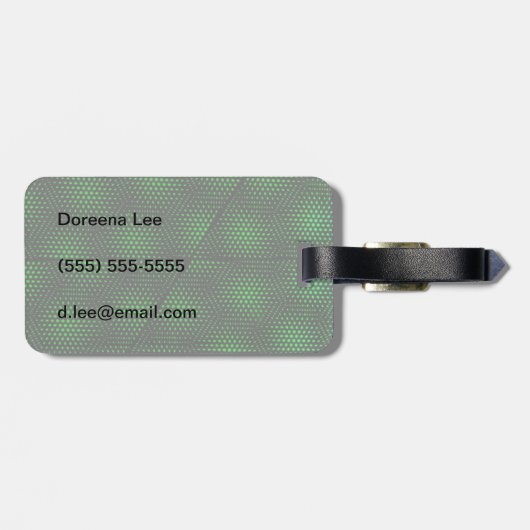 Abstracte groene achtergrond bagagelabel (Achterkant horizontaal)