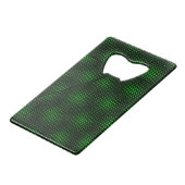Abstracte groene achtergrond creditkaart flessenopener (Voorkant Gekanteld)