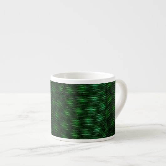 Abstracte groene achtergrond espresso kop (Voorkant rechts)