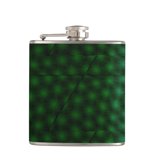 Abstracte groene achtergrond heupfles (Voorkant)