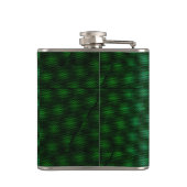 Abstracte groene achtergrond heupfles (Achterkant)