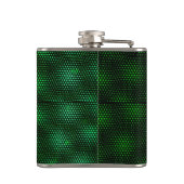 Abstracte groene achtergrond heupfles (Achterkant)