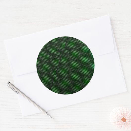 Abstracte groene achtergrond ronde sticker (Envelop)