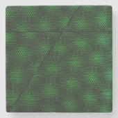 Abstracte groene achtergrond stenen onderzetter (Voorkant)