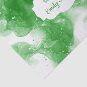 Abstracte groene alcohol Inkt kunst Gepersonalisee Tissuepapier (Detail)