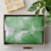 Abstracte groene alcohol Inkt kunst Gepersonalisee Tissuepapier (Geschenk)