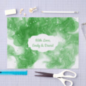 Abstracte groene alcohol Inkt kunst Gepersonalisee Tissuepapier (Craft)