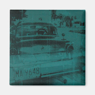 Abstracte groene auto magneet