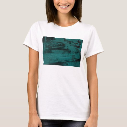 Abstracte groene auto t-shirt (Voorkant)