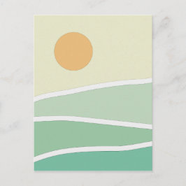 Abstracte groene bergen briefkaart