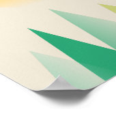 Abstracte groene bergen poster (Hoek)