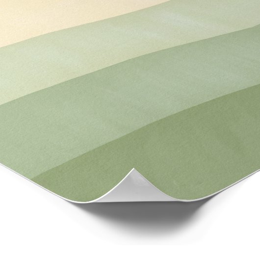 Abstracte groene bergen poster (Hoek)