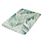 Abstracte Groene Bladeren Patroon Natuur Achtergro Badmat (Gekanteld)