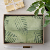 Abstracte groene bladeren tissuepapier (Geschenk)