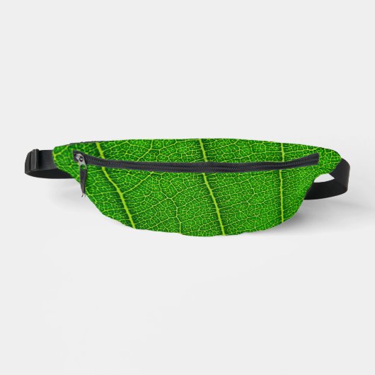 Abstracte groene bladtextuur heuptasje (Voorkant)