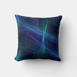 Abstracte groene blauwe mist fractal Art Kussen