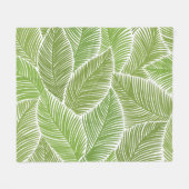 Abstracte groene bloemige, naadloze achtergrond. fleece deken (Voorkant (Horizontaal))